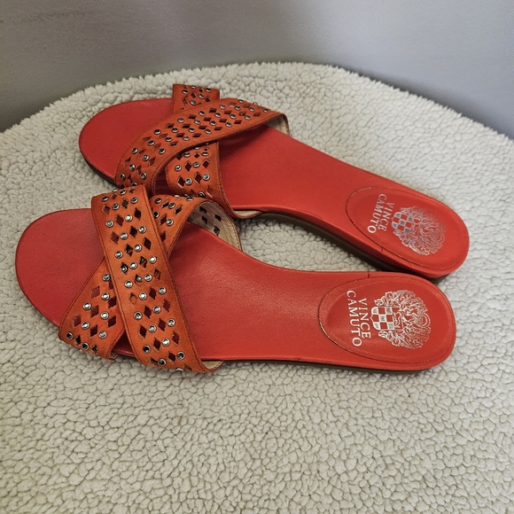 Vince Camuto Women's Orange Studded Sandals - Picture 11 of 15